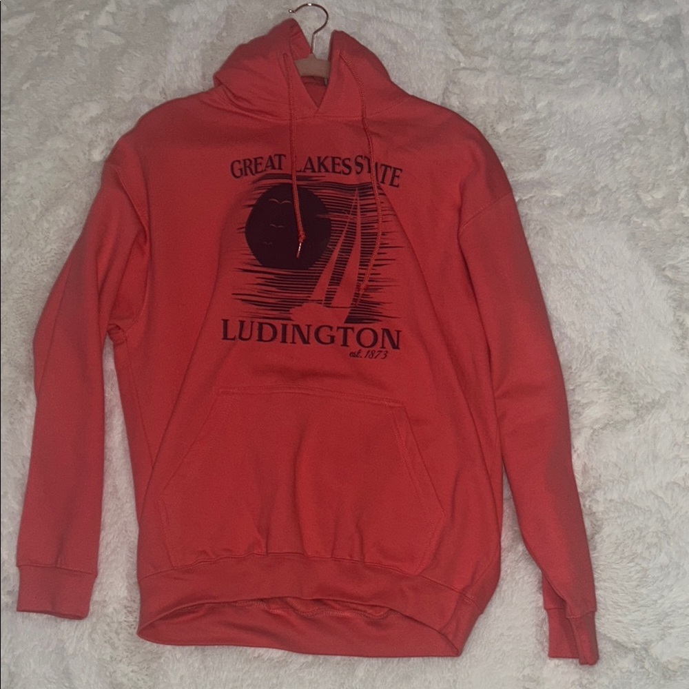 Great Lakes State Ludington Red Hoodie